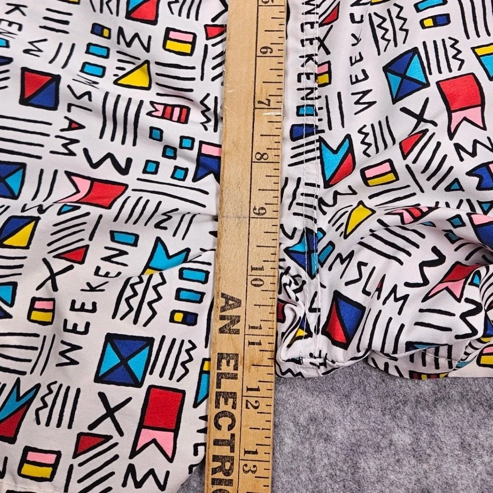 Chubbies Mens Retro Print Swim Trunks Beach Vacation Funky Party Pool Sz L READ